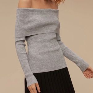 Aritzia Wilfred Croquis off the shoulder sweater, wool